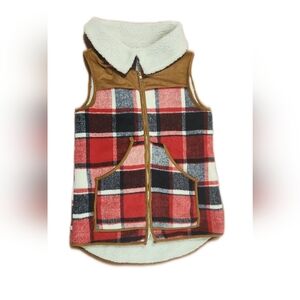 Million Bullpup fleece lined plaid vest SIZE SMALL